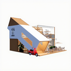 Boutique moderne en conteneur à deux étages avec espace de restauration en plein air et design sur le thème du café glacé pour utilisation en rue - Product Image 3