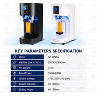 Machine de scellage de canettes en acier inoxydable pour thé aux perles, soda et bière, certifiée CE, pour canettes PET