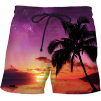 Short de bain d'été avec logo personnalisé pour hommes, short de plage en polyester à taille élastique et en maille respirante de grande taille