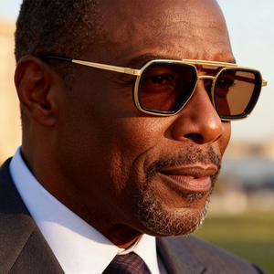 KSL-98414 Lunettes de soleil carrées pour hommes, monture noire, protection UV400, monture en plastique et métal, pare-soleil de classe 2 pour utilisation en extérieur - Product Image 1