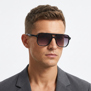 Lunettes de soleil carrées grandes tailles anti-UV, dernière mode, design personnalisé, transfrontalières, pour hommes et femmes 2026 - Product Image 4