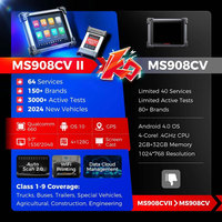 Scanner pour camions lourds Autel Maxisys MS908CV II avec programmation ECU J2534, outil de diagnostic diesel et essence, codage ECU, 48+ services