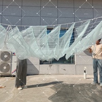 Voilage de plafond en mousseline de soie Muwei One Piece, tissu fluide effet vague pour la décoration de plafond de sites touristiques et événements de mariage