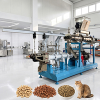 Extrudeuse double vis pour animaux de compagnie, leader de l'industrie, pour la production de friandises souples pour animaux de compagnie et l'extrusion d'aliments pour animaux.