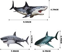 Requins Stickers Muraux Peel Stick Stickers Muraux Décorations Amovibles Mer Créature Animal Decal pour Salle De Fête Pépinière Décor À La Maison