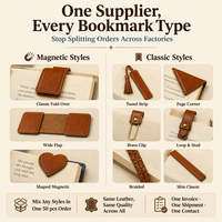Marcapáginas de Cuero Promocional para Bodas, Marcapáginas de Cuero Personalizado, Marcapáginas Magnético de Cuero, Accesorios de Lectura