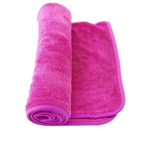 custom 30x40 showtop free double layer twist knit shammy edgeless microfiber towel car detailing dry towel xxl car 60x90