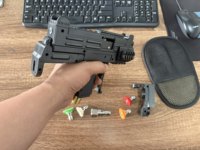 Pistolet à Eau de Lavage de Voiture Jouet, Imitation Mitraillette et Fusil Automatique, Pression 3/8 pour Lavage Auto, avec 4 Buses et Gants