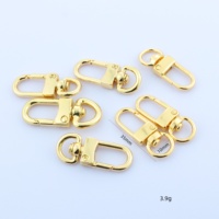 Boucles en alliage de zinc de haute qualité, crochets de suspension, connecteurs de porte-clés à boule de fourrure, mousquetons pivotants en métal, porte-clés Qiannuo