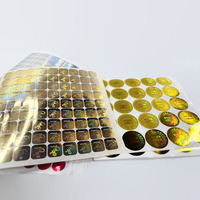 Autocollants en PVC avec code-barres holographique, vente en gros, logo personnalisé anti-contrefaçon, étiquettes holographiques adhésives imperméables, forte adhérence