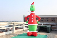 Ballon gonflable géant de Noël Grinch Clown Bole Ark pour décoration extérieure de jardin, alimenté par prise secteur, installation facile
