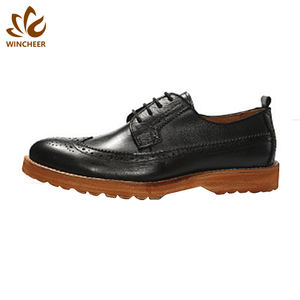 Chaussures en cuir noir classiques pour hommes, de haute qualité, originales, en cuir véritable, vente en gros, dernières nouveautés - Product Image 6