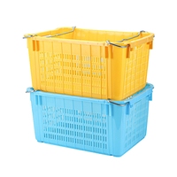 Caisses en plastique robustes pour légumes et tomates, grandes caisses de récolte et de stockage pour fruits et légumes
