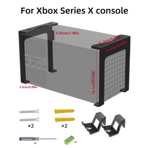 Support mural pour console de jeu Iron Black pour <span class=keywords><strong>Series</strong></span> <span class=keywords><strong>X</strong></span> avec rangement pour manettes et casques - Product Image 2