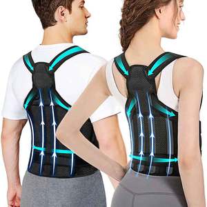 Cinta Corretora de Postura Ajustável LOGO para Correção de Postura, Correção de Ombros Arqueados, Correção de Postura para Costas, Neoprene Preto - Product Image 2