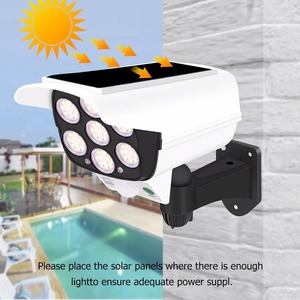 Caméra de surveillance factice haute simulation avec capteur de mouvement et éclairage solaire, projecteur étanche pour mur, jardin et rue - Product Image 3
