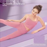 Tapis de yoga TPE insonorisant, anti-vibration, antidérapant, résistant aux taches d'eau, épaisseur 10 mm (183 cm x 68 cm), absorption silencieuse des chocs