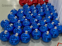Grande boule miroir gonflable brillante, décoration de Noël, sphère chromée réfléchissante imperméable