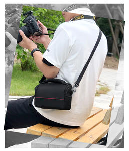 Petit sac d'extérieur en nylon pour appareil photo, sacoche à bandoulière pour caméra SLR Canon, <span class=keywords><strong>Nikon</strong></span>, Micro SLR 600d, 60d, 700d, <span class=keywords><strong>7d</strong></span> - Product Image 4