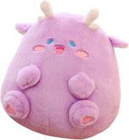 Oreiller de dragon en peluche en forme de mignon jouets moelleux noir violet bleu jaune rose-coton maille PP coton remplissage-pour les fêtes