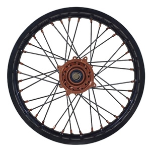 Jeu de roues à rayons en alliage anodisé CNC KYZ 21/19 pouces, moyeu Supermoto pour <span class=keywords><strong>KTM</strong></span> EXC SXF XC XCW SX 125-530cc Enduro MX Racing Pro Kit - Product Image 1