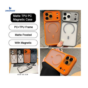 Custodia UNIGRACE per <span class=keywords><strong>iPhone</strong></span> 17 Pro Max/16/15/14/13/<span class=keywords><strong>12</strong></span>, con Ricarica Wireless Magnetica, Bordo Morbido in PC, Trasparente, Antiurto, Colore <span class=keywords><strong>Arancione</strong></span> - Product Image 1