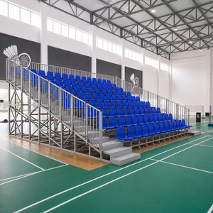 Gradas Temporales para Estadios con Toldo Amarillo y Azul, Sillas Plegables para Eventos Deportivos al Aire Libre, Estructura de Acero Resistente - Product Image 2
