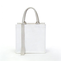 Bolsa de Lona Personalizada con Logotipo y Asas de Colores, Bolsa de Compras Promocional Reutilizable al por Mayor, Bolsa de Regalo de Lona Directo de Fábrica