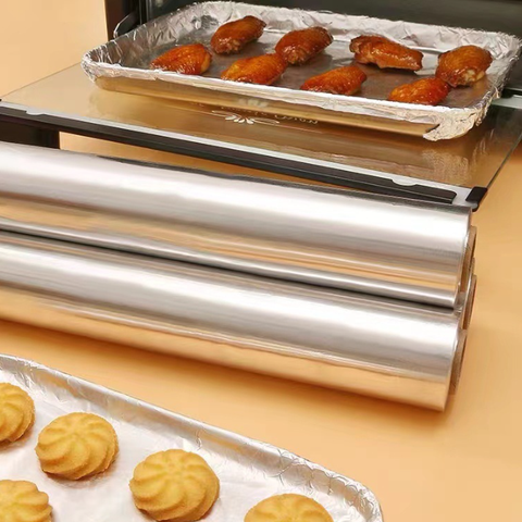 Commercial Grade 8011 Jumbo Roll Aluminum Foil Food-Grade Coated for Kitchen Use & Turkey Rolling Machine