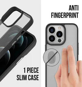 Wholesale Bumper Shockproof TPU PC Frosted Translucent Matte Mobile Phone Case For Iphone 15 14 13 12 11 Xr Xs Cover Case