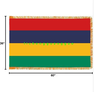Drapeau national du <span class=keywords><strong>Congo</strong></span> de haute qualité 3x5 pieds, logo personnalisé, drapeau d'intérieur 3x5', best-seller avec franges ornementales dorées - Product Image 6