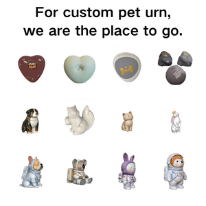 Urnes funéraires en céramique vintage, style européen et américain, peintes <span class=keywords><strong>à</strong></span> la main, avec sculpture de chaton endormi <span class=keywords><strong>à</strong></span> dégradé, pour animaux de compagnie, fournitures funéraires - Product Image 2