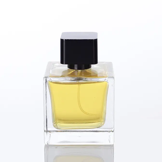 Hoge Kwaliteit Cosmetische Glas Verpakte Vierkante 50 Ml Parfumfles