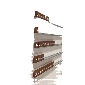 Etiquetas de metal con nombre para salón de belleza y barbería, diseño moderno y sencillo, resistentes, rectangulares y redondas, con logotipo y número. - Product Image 5