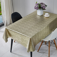 Nappe en PVC métallisé à motif en spirale RNPT, avec support tissé, imperméable et facile à nettoyer, pour cuisine et salle à manger