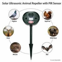 Répulsif Intelligent à Fréquence Variable pour Animaux, Détecteur de Mouvement PIR Intelligent avec Système d'Énergie Solaire, Fabrication OEM