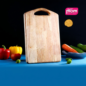 Planche à découper en bambou Anax, planche de préparation alimentaire rectangulaire avec poignée, épaisseur de 1,3 cm pour la cuisine - Product Image 1