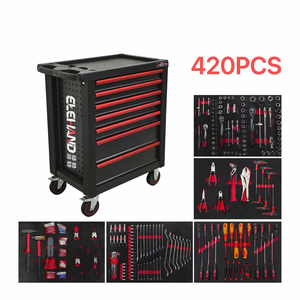 ELEHAND Wholesale Auto Repair <b>Tool</b> <b>Cart</b> Set With <b>Tools</b> 72-tooth Ratchet 7-layer Heavy-duty 420 Pieces Hand Push - Product Image 1