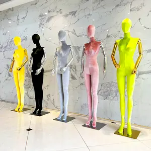 High-end Clothing store Velvet Full Body Curvy Mannequin Female Body Mannequin For Fashion Designer Female