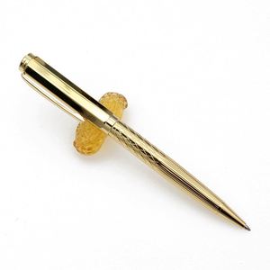 Stylos à bille hexagonaux en laiton de luxe, faits à la main, de haute qualité, en or 24 carats, avec logo personnalisé, corps en cuivre, stylos promotionnels originaux pour entreprises - Product Image 3