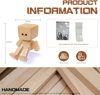 Meilleure Vente : Figurine Artisanale en Bois Écologique et Adorable pour Décoration Artistique de Bureau à Domicile, Cadeau d'Anniversaire