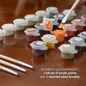 Pintura fácil <span class=keywords><strong>por</strong></span> números para principiantes, pintura acrílica <span class=keywords><strong>por</strong></span> números para niños, decoración de pared - Product Image 4