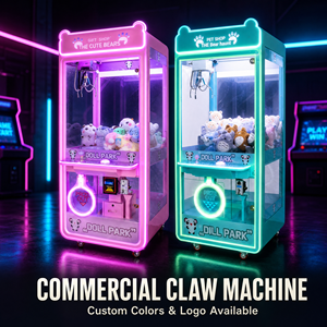 BH Panda Machine à griffes personnalisable, style Bling, avec vitrine en verre, pour poussoir de pièces et poupées, pour centre commercial - Product Image 1