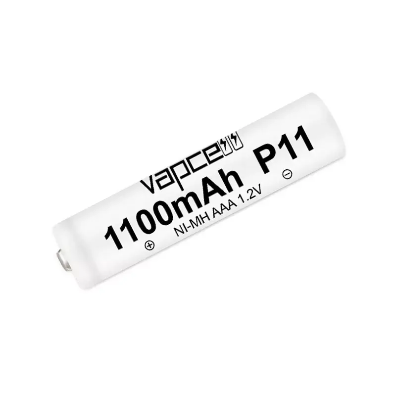 Vapcell AAA 크기 10440 P11 1100mah 1.2v NIMH 배터리 충전식 LED 및 손전등 배터리 셀