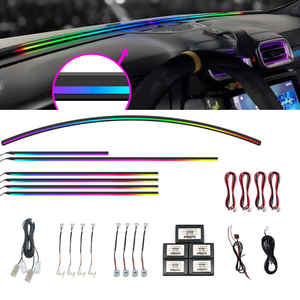 Lumière ambiante universelle pour tableau de bord, éclairage sous le pare-brise, longueur 150 cm, compatible avec tous les modèles de voitures, accessoires d'éclairage intérieur, 19 en 1 - Product Image 1