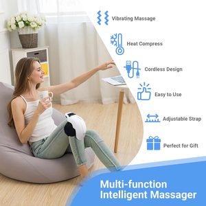 Masajeador Eléctrico de Rodilla con Fisioterapia Infrarroja, 20 Funciones de Vibración y 9 Funciones de Pulso, con Calor, Certificado CE ISO, para Aliviar el Dolor de Piernas - Product Image 2