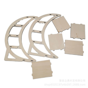 Wooden Multi Layer Storage Rack 30cm X 16cm 5 Floors Desktop Cosmetic Organizer Creative Decorative Display <b>Stand</b> - Product Image 5