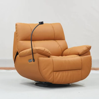 Fauteuil à bascule multifonctionnel électrique confortable pour une personne, avec fonction massage et rotation, idéal pour le salon