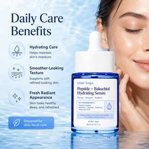 Suero Hidratante Revitalizante ODM Personalizado con Bakuchiol y Niacinamida para Revitalizar la Piel Opaca, Suavizar la Textura y Mejorar la Elasticidad - Product Image 3