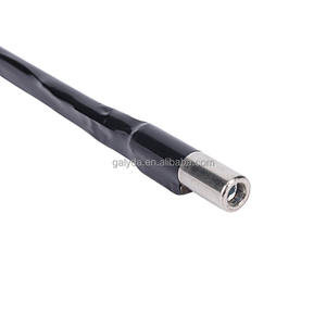 Tige de réglage de manche de guitare, réglable dans les deux sens, avec noyau en acier et clé, en cuir noir - Product Image 3